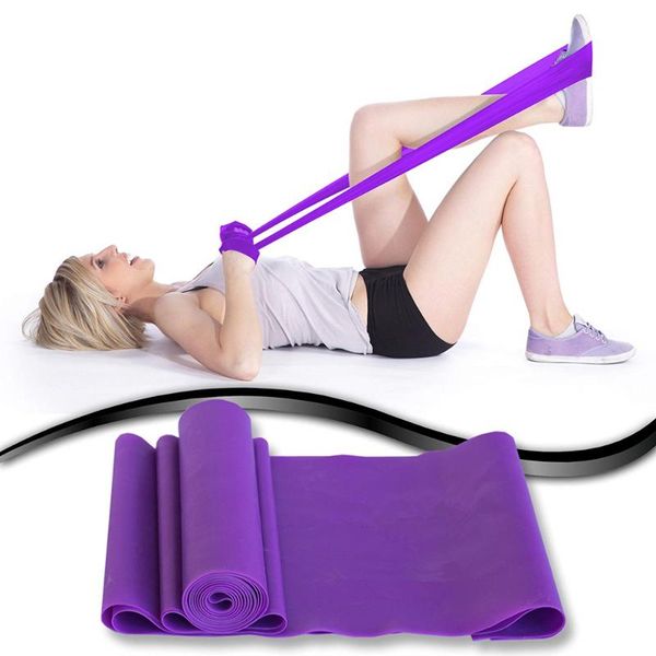 

resistance bands super exercise band 7 ft long latex elastic yoga pilates rubber stretch arm back leg fitness
