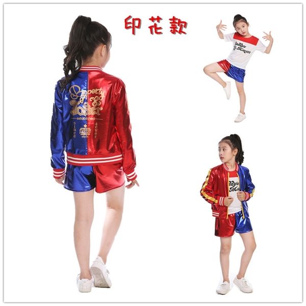 

suicide squad hallie quinn suicide square little ugly children's printed cosplay clothes, Black