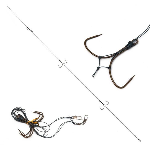 

fishhooks carbon steel fishing treble hooks lures with 3 baits professional tackle tools