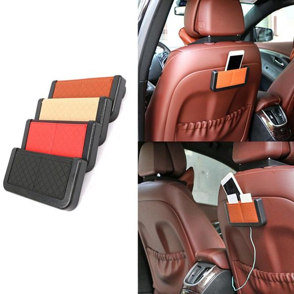 

car organizer seat side back storage boxes automotive seatback card mobile phone sundries bracket box vehicle stowing tidying
