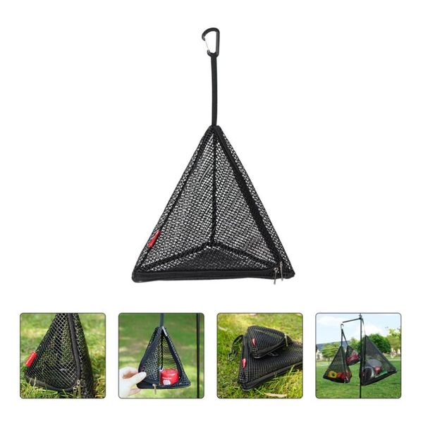 

car organizer triangle shaped camping drying net folding dryer hanging storage