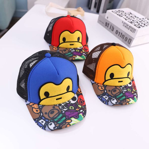 

sun hat for children children's fashion baby boy's summer mesh cap sun hat, Yellow