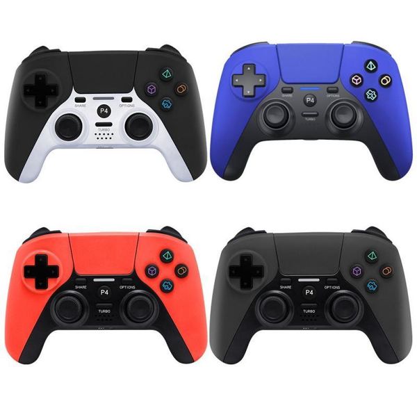 

game controllers & joysticks bluetooth wireless for gamepad -axis vibration touch pad p4 with light bar gamepads games accessories