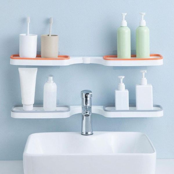 

hooks & rails bathroom corner rotatable punch-rack shower shelf organizer counterstorage holder shelves m8x4