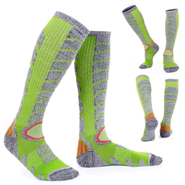 

sports socks 2021 professional sport outdoor men women thermal stockings hiking climbing mountains racing cycling 2 pairs, Black
