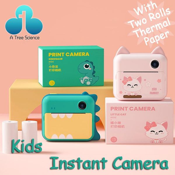 

digital cameras children instant print camera selfie polaroid hd kids toys with thermal paper birthday present for girl boy