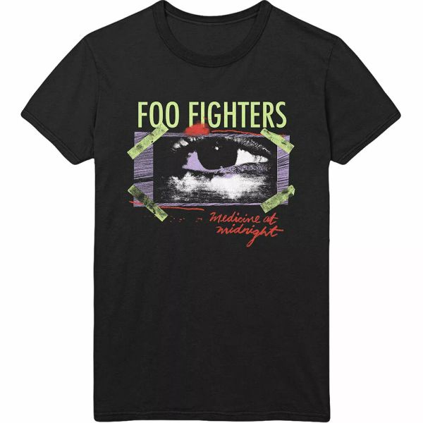 

foo fighters medicine at midnight taped official shirt mens, White;black
