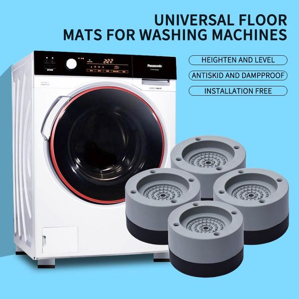 

bath mats anti-slip and noise-reducing washing machine feet non-slip refrigerator anti-vibration pad 4pcs kitchen bathroom mat tools