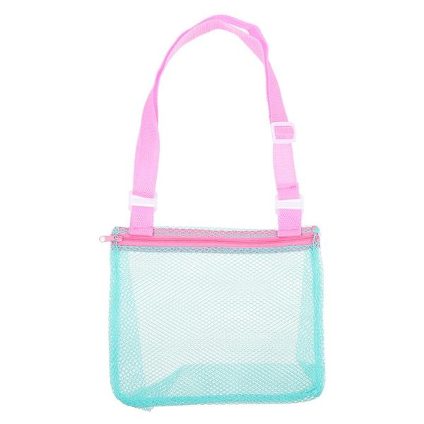 

1pc large breathable beach bags seashell storage pouch travel toys bag laundry