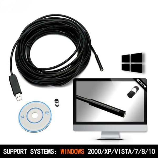 

cameras 7mm waterproof ip67 inspection camera 2m /5m/ 7m/ 10m/15m/ 20m/ 25m snake with 6 adjustable led for windows