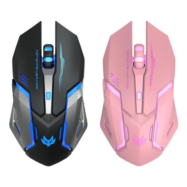 

mice pink black three mode t1 ergonomic 2.4g rechargeable mouse for pc computer silent backlit usb optical wireless gaming