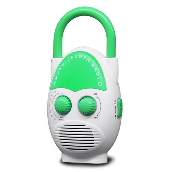 

mini am fm portable shower radio waterproof speaker bathroom adjustable volume insert card