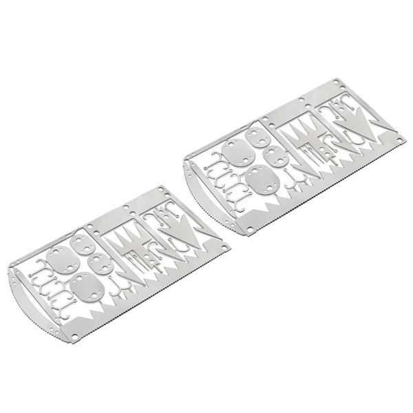 

fishing hooks 2pcs stainless steel fish cards for outdoor survival camping