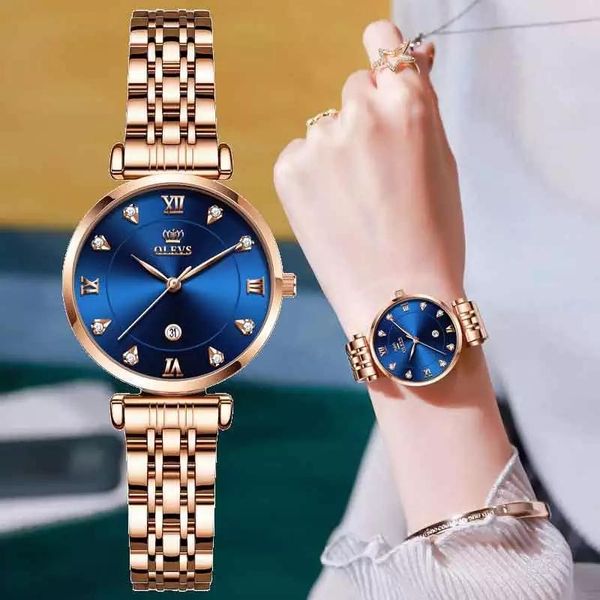 

rose gold women watch 2021 lady wrist watches female clock waterproof quartz relogio feminino stainless steel wristwatches, Slivery;brown