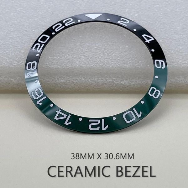 

repair tools & kits classic 38mm ceramic bezel water-ghost green case insert ring replacement watch parts 38*30.6mm drivers circle men
