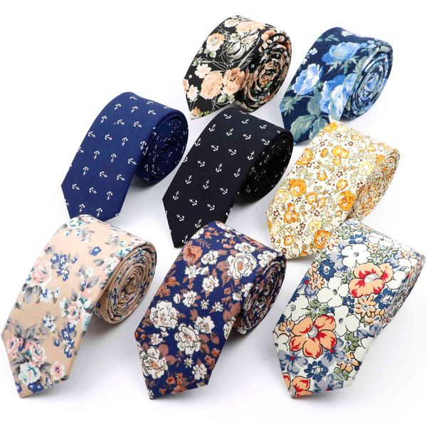 

floral neckties for men women 6.5cm casual cotton slim tie handmade colourful flower wedding party gravata suit collar gift, Blue;purple