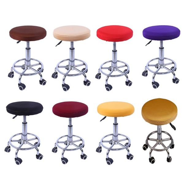 

chair covers 1 piece round bar stool cloth slipcover protector elastic barstool home