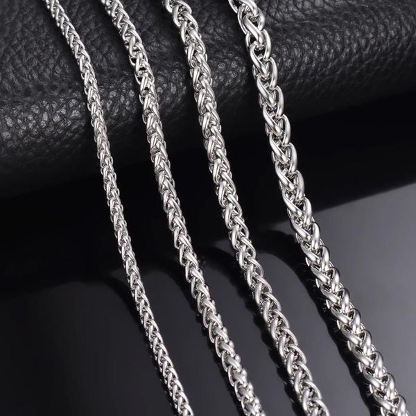 

chains 1 piece width 2.5mm/3mm/4mm/5mm/6mm keel link chain necklace for men women stainless steel, Silver