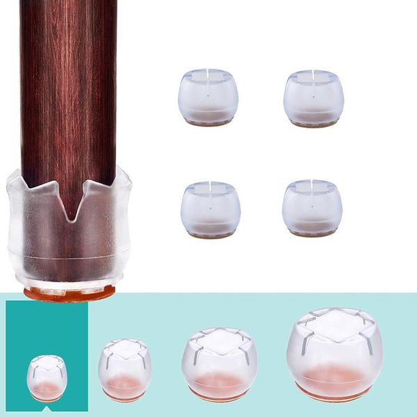 

chair covers 4pcs silicone table leg cap pad non-slip feet cover floor protector foot protection bottom pads for furniture