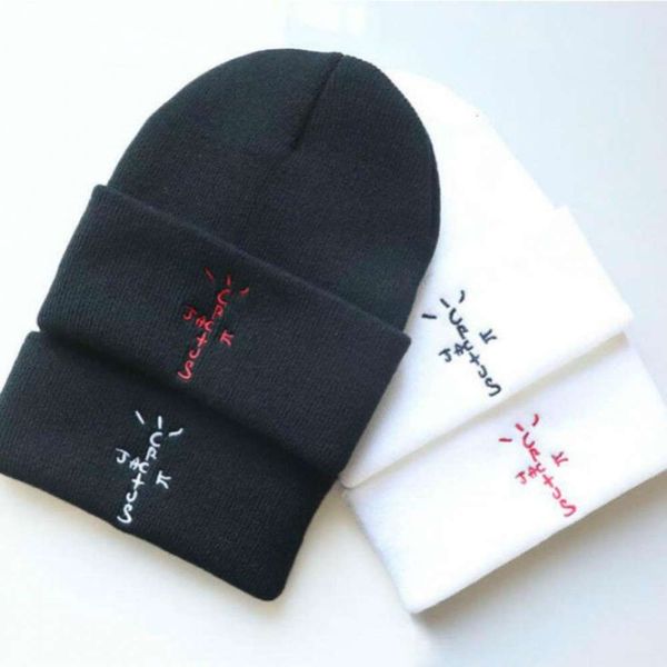 

hat embroidered cactus wool autumn warm ear protection knitted street trendsetter student cold pullover, Blue;gray