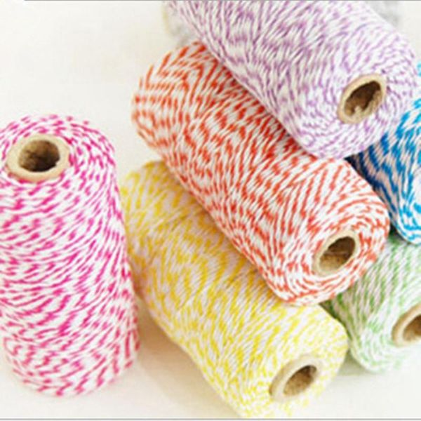 

yarn 100m natural burlap hessian twine cord rope party wedding gift wrapping cords thread diy scrapbooking craft decor, Black;white