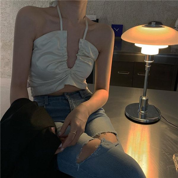 

women's tanks & camis women fashion halter backless summer stylish sleeveless for ladies female skin-friendly and comfortable, White