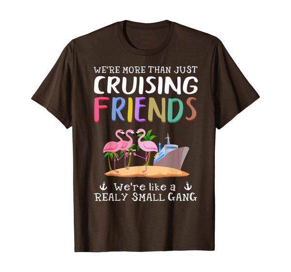 

more than cruising friends small gang funny flamingo t-shirt, White;black