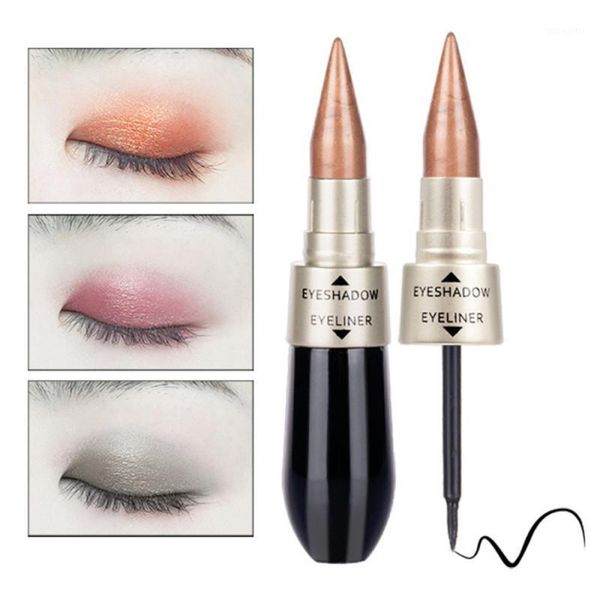 

double-end eyes cosmetics glitter eye shadow pencils waterproof pigments eyeliner & eyehadow pen beauty tools pencil1
