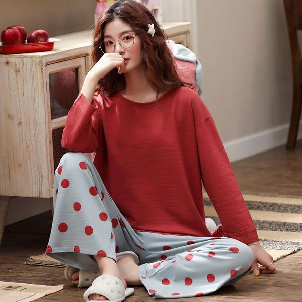 

women sleepwear pajamas for summer homewear short sleeve 2 pieces loose cotton pijama pjs pyjama set, Black;red