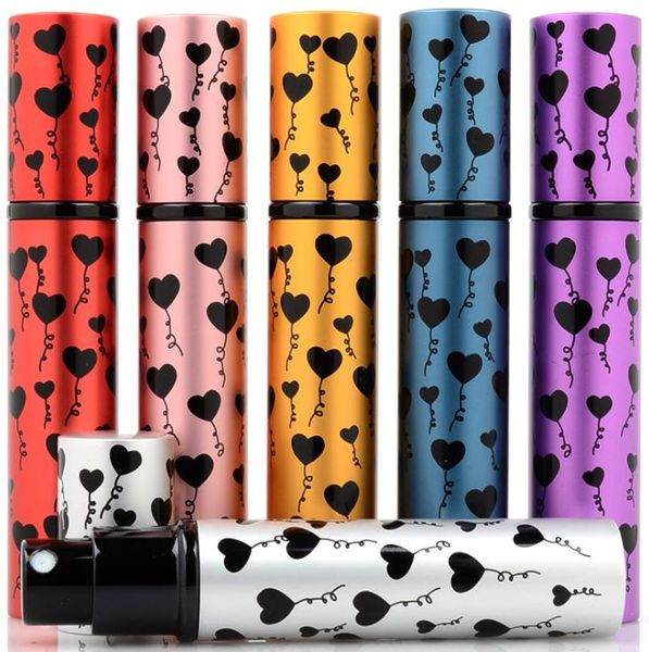 

clip in/on hair extensions 8ml refillable mini perfume spray bottle aluminum fine mist atomizer portable travel multicolor cosmetic containe, Black;brown