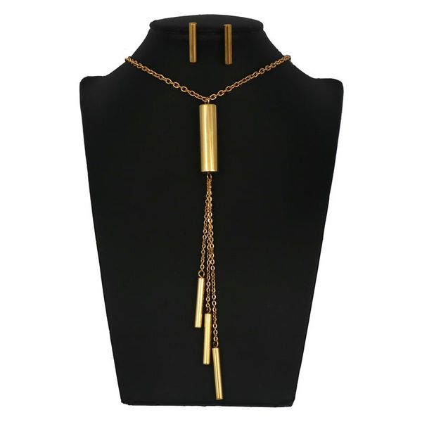 

earrings & necklace fashion stainless steel jewelry sets for women, Silver