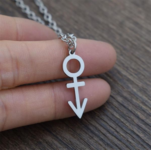 

pendant necklaces sanlan stainless steel 1pcs prince symbol necklace, Silver