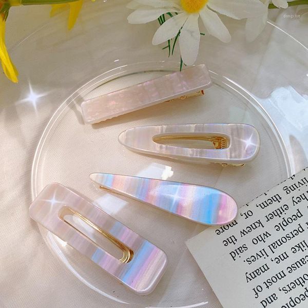 

acrylic hair clips super fairy mermaid fantasy rainbow gradient resin hairpins hairgrips for women girls accessories1