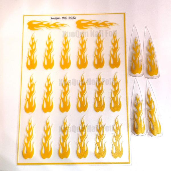 

gift wrap xuequn-20219223yellow flame nail sticker
