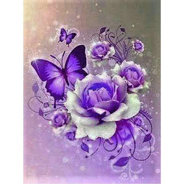 

diamond painting full diy blue rose 5d square rhinestones mosaic butterfly,cross stitch embroidery home decor g353
