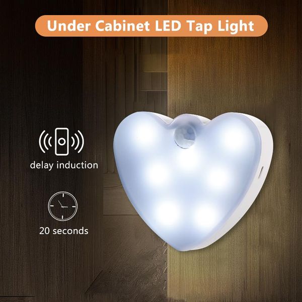

wall lamp cabinet led tap light 2 modes touch sensor activated night usb rechargeable counter lighting with magnetic sheet
