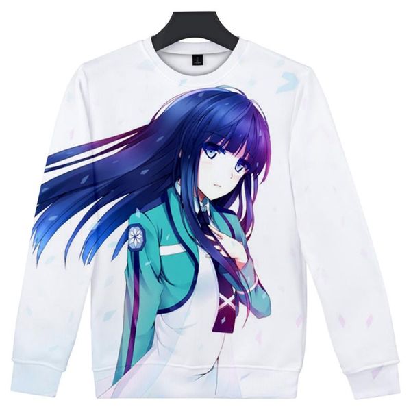 

men's hoodies & sweatshirts anime the irregular at magic high school round collar men/women autumn 3d casual o-neck pullovers, Black