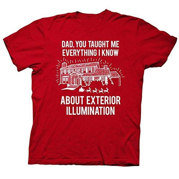 

men's t-shirts lampoon's christmas vacation exterior illumination cotton crew t-shirt, White;black