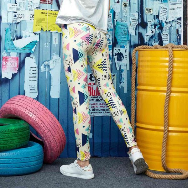 

leggings fashion a999 3d digital cartoon graffiti printing underpants oem order link, Black