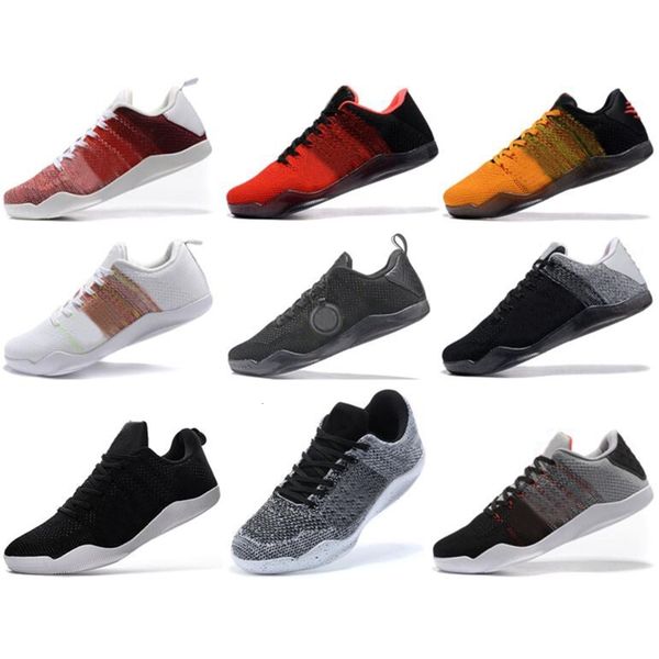 

mamba 11 elite men basketball shoes bruce lee ftb last emperor white horse red horse achilles heel 11s sports sneake urshoeszone, Black