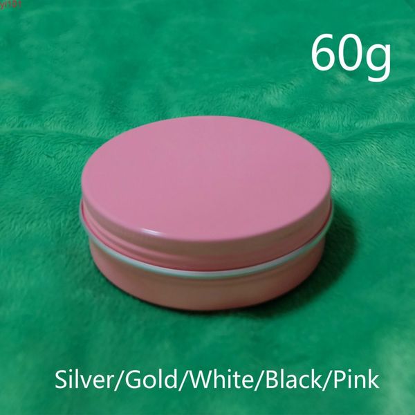 60g Rosa Argento Nero Oro Bianco Vaso di alluminio Riutilizzabile Crema cosmetica Bottiglia di cera 100g Contenitore vuoto per lozione Spedizione gratuitabuona quantità