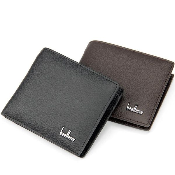 

wallets european and american fashion men's short leather wallet ultra-thin business card bag black brown two color id bag., Red;black