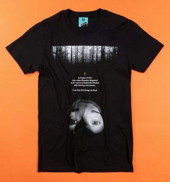 

the blair witch project movie poster black t-shirt, White;black