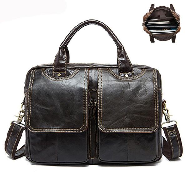 

briefcases luufan men's bag genuine leather laptotes for document office bags men messenger