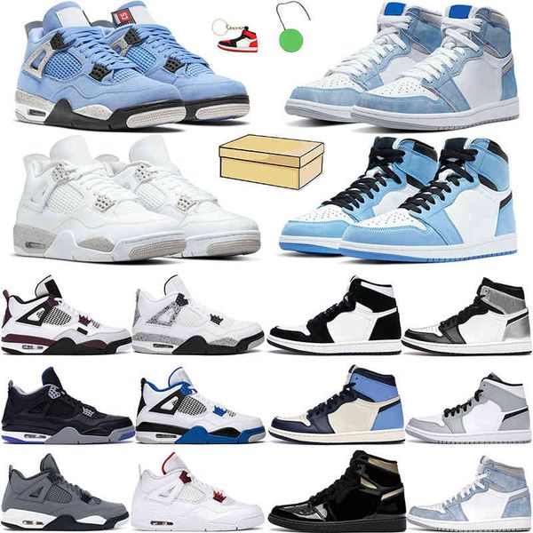 

2021 4s boots shoes men women jumpman 1s high og hyper royal metallic purple university blue black cat pure money chicago nostalgia