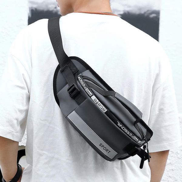 

brand designer nylon men waist bag casual fanny pack chest small square bags