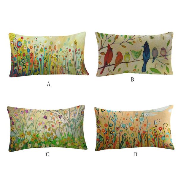 

pillow case flower printing sofa bed home decoration festival cushion cover