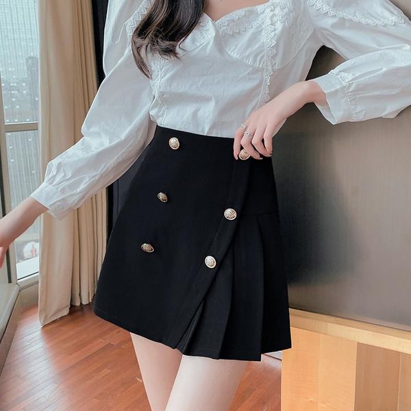 

fashion women short skirt spring summer high waist skirts black 1219