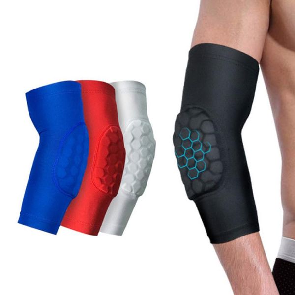 

men women elbow sleeve elastic elbows brace protector support for tennis basketball sports x85 & knee pads, Black;gray