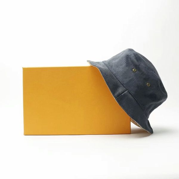 

reversible bucket hat cap for man woman breathable stingy brim hats street canvas caps 4 colors high quality, Blue;gray